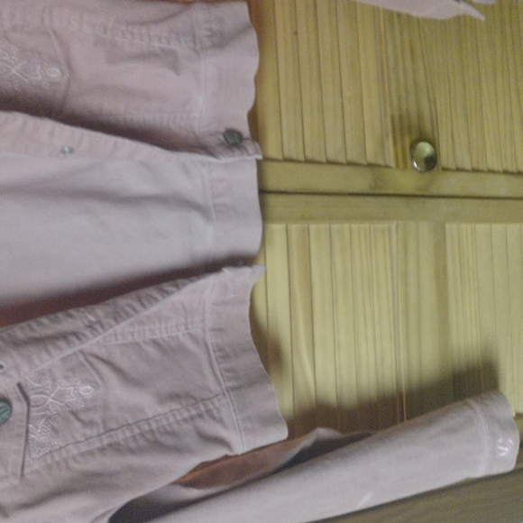 C'est toi Premium Brand Light Pink Cropped Soft Corduroy Jacket - Picture 3 of 6